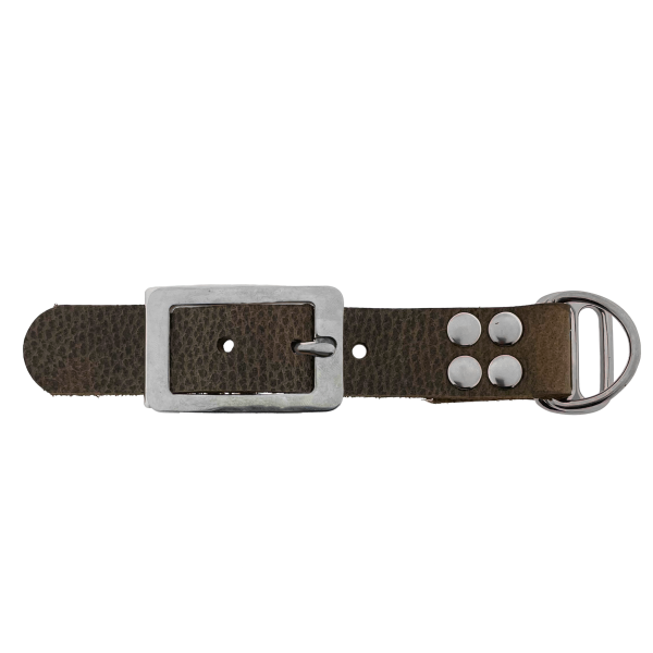 pelle di bufalo adattatore 25MM motivo Marrone/Acciaio inox pelle di bufalo adattatore 25MM motivo Marrone/Acciaio inox