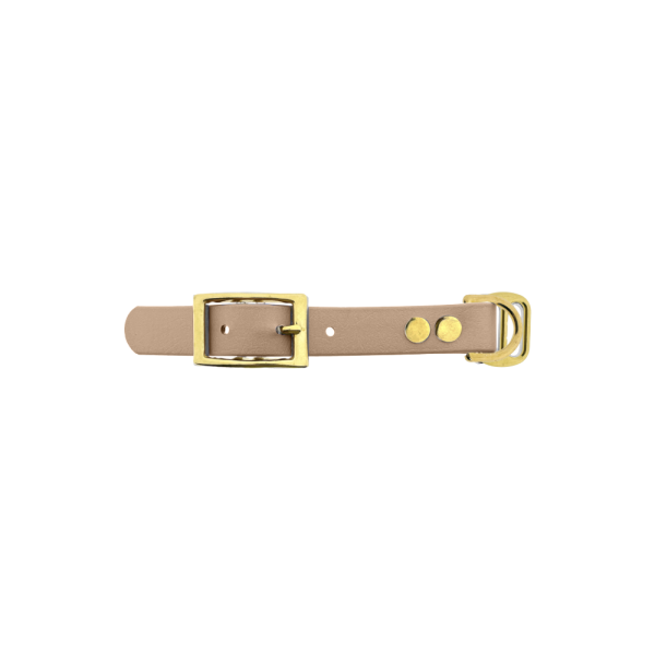 Biothane adapter 19MM Powder Tan/ottone Biothane adapter 19MM Powder Tan/ottone