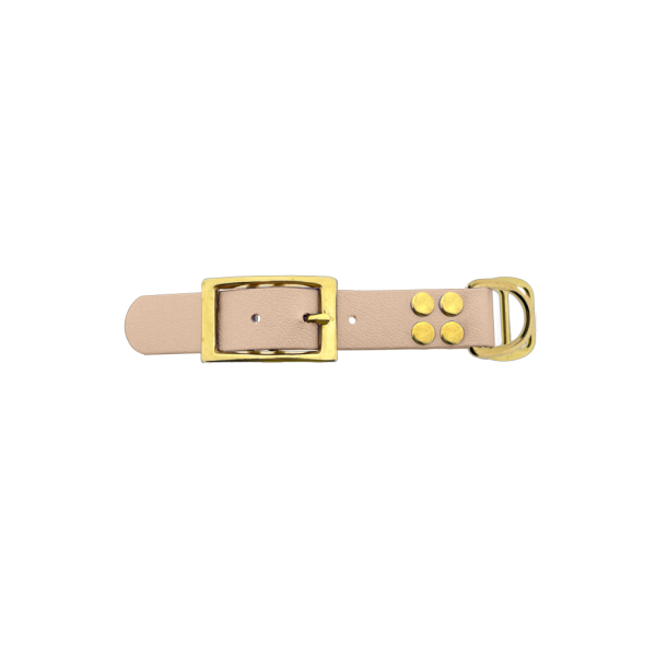 Biothane adattatore 25MM Powder Tan/Ottone Biothane adattatore 25MM Powder Tan/Ottone