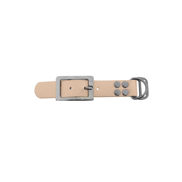 Biothane adapter 25MM Powder Tan/RVS Biothane adapter 25MM Powder Tan/RVS
