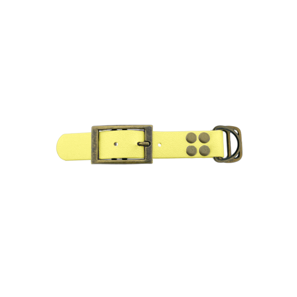 Biothane adapter 25MM Pastel Geel/Bronzo antico