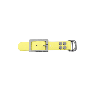 Biothane adapter 25MM Pastel Geel/RVS