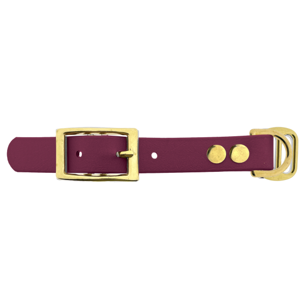 Biothane adattatore 19MM vino Rosso/Ottone