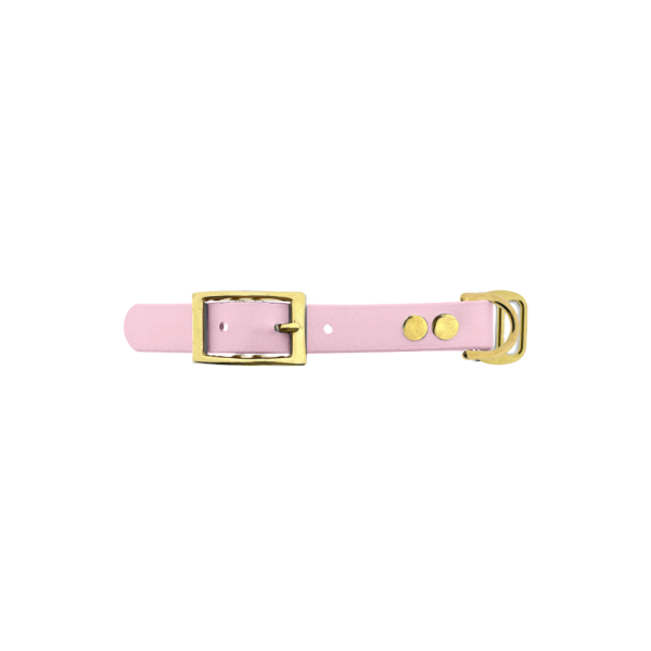 Biothane adapter 19MM Dusty Pink/ottone
