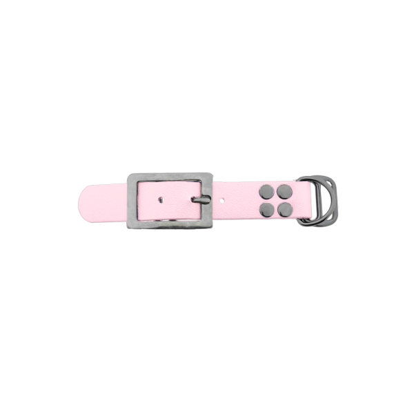 Biothane adapter 25MM Dusty Pink/RVS Biothane adapter 25MM Dusty Pink/RVS