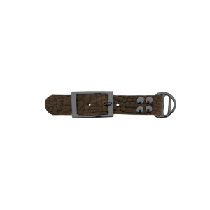 pelle di bufalo adapter 25mm Croco motief Bruin/Grijs