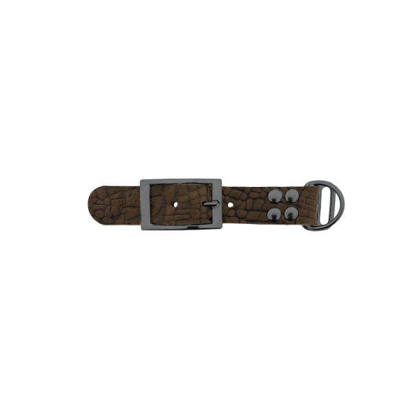 pelle di bufalo adapter 25mm Croco motief Bruin/Grijs pelle di bufalo adapter 25mm Croco motief Bruin/Grijs