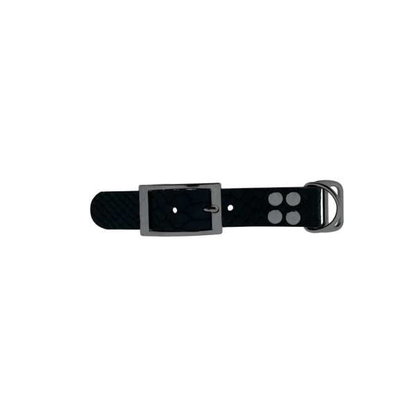 pelle di bufalo adattatore 25mm motivo serpente Nero/Grigio