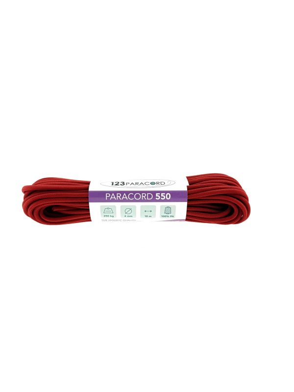Paracord 550 tipo III Rosso Chili - 10 mtr Paracord 550 tipo III Rosso Chili - 10 mtr