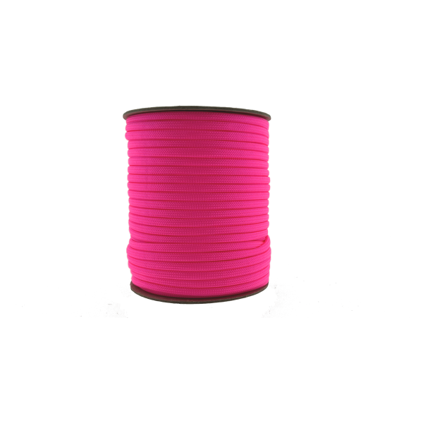 Paracord 550 type III Ultra Neon Roze-30 mtr Paracord 550 typo III Ultra neon Rosa-30 mtr