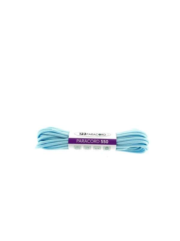 Paracord 550 tipo III Pastel Blu - 10 mtr Paracord 550 tipo III Pastel Blu - 10 mtr