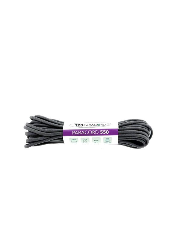 Paracord 550 tipo III Steel Grijs - 10 mtr Paracord 550 tipo III Steel Grijs - 10 mtr